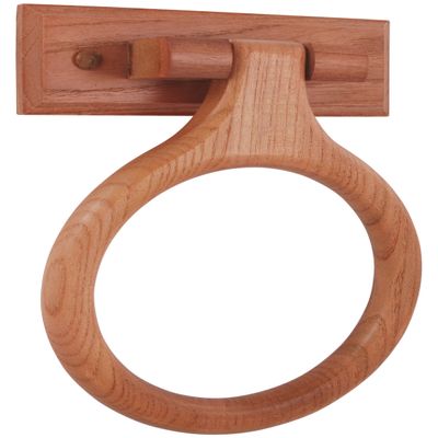 LDR Industries 165 9840 Rustic Oak Towel Ring, No Size