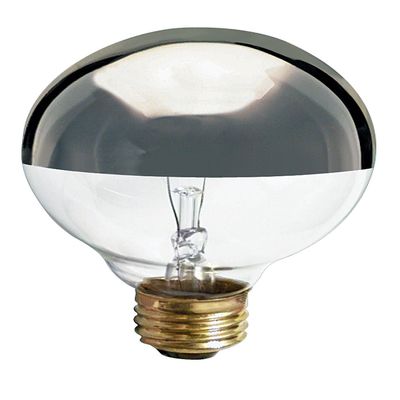 Satco S3860 120V Medium Base 25-Watt G25 Light Bulb, Silver Crown