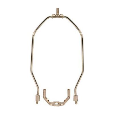 Heavy Duty Harp for Table and Floor Lamps - 10 Inches in Nickel Finish