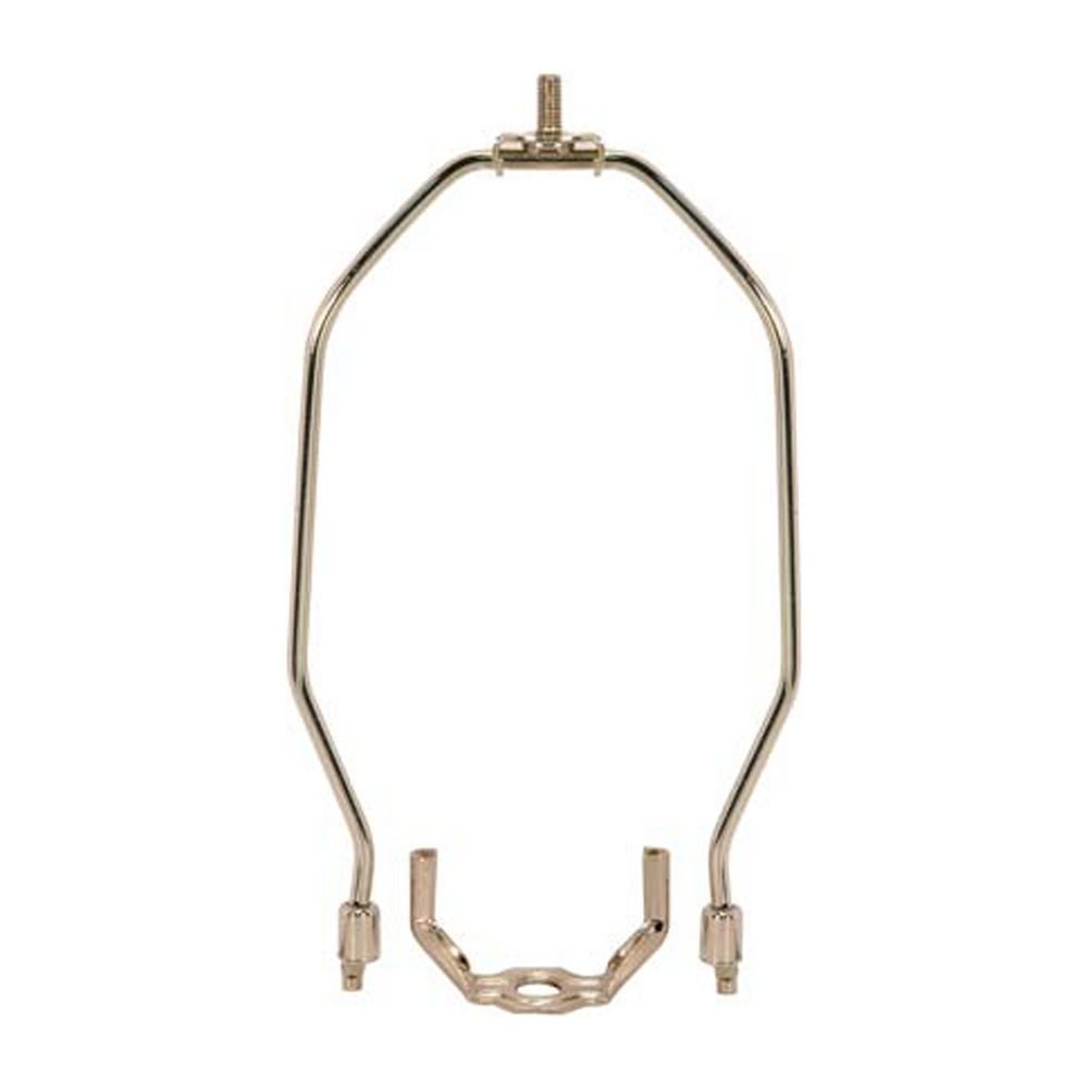 Heavy Duty Harp for Table and Floor Lamps - 10 Inches in Nickel Finish