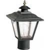 Nuvo SF77/898 Coach Post Lantern with Acrylic Panels, Black view 1