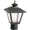 Nuvo SF77/898 Coach Post Lantern with Acrylic Panels, Black view 2