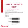 Starrett Steel Prick Punch Set with Plastic Case and Knurled Grip for Precise Positioning and Secure Holding - Hardened and Tempered Steel, 4" Length - 5-Pack - S816PC view 2