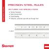Starrett Spring Tempered Steel Rule, 6" Length, 7R Grad, 3/64" Thick view 2