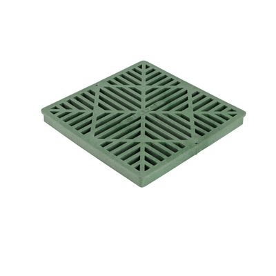 NDS 1212 Square Catch Basin Drain Grate, Diamond Design, Fits 12-Inch Catch Basin Drain, Risers and Low Profile Adapter, 12-Inch, Plastic, Green