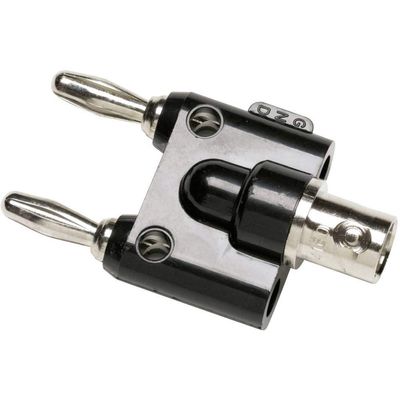 Fluke BP880 BNC to Female Double Stacking Banana Plug, Nickel-Plated Finish, 122 Degree F Temperature