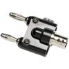 Fluke BP880 BNC to Female Double Stacking Banana Plug, Nickel-Plated Finish, 122 Degree F Temperature view 1