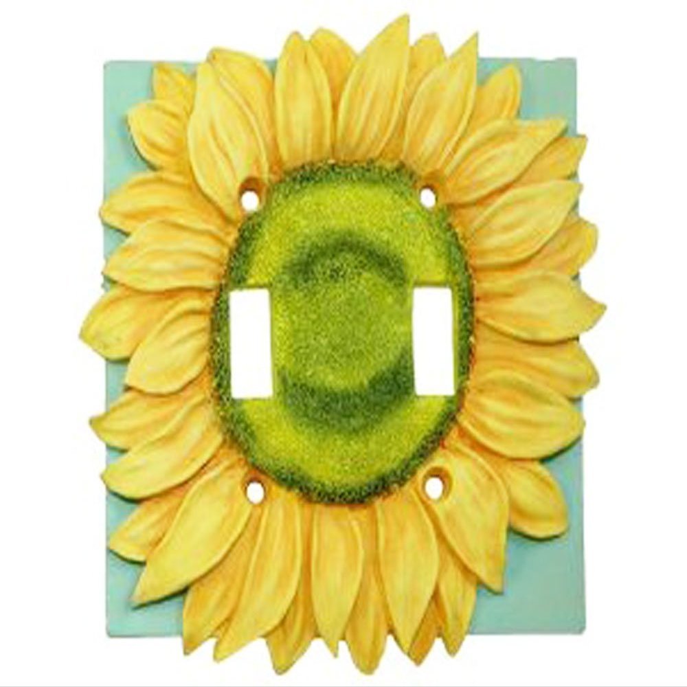 Sunny SUNFLOWER Double SWITCHPLATE COVER Home Decor