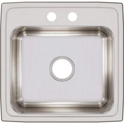 Elkay LR19192 Lustertone Classic Single Bowl Stainless Steel Drop-in Sink, 1.5