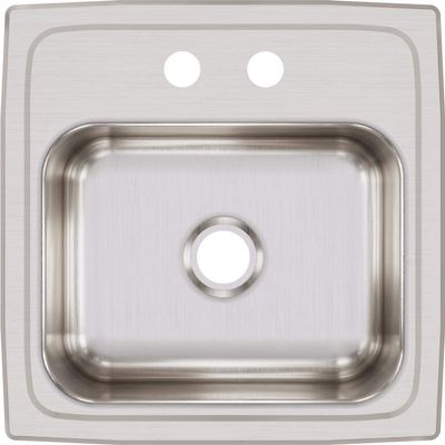 Elkay Lustertone BLR15602 Single Bowl Top Mount Stainless Steel Bar Sink