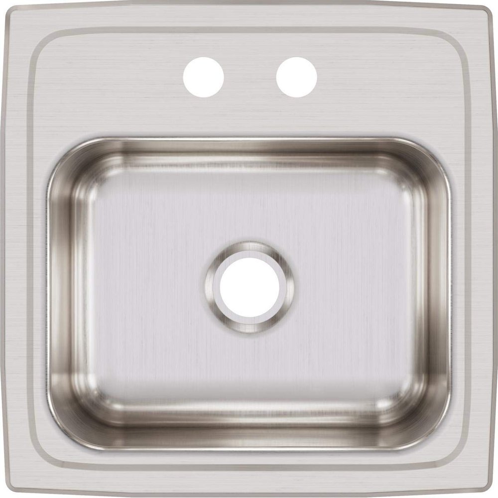 Elkay Lustertone BLR15602 Single Bowl Top Mount Stainless Steel Bar Sink