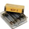 Box of (5) Bussmann MDV-2 Amp @ 250 Volts or Less 1/4" x 1-1/4" Slow Blowing Fuses with Pig Tail Leads view 1