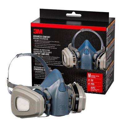 3M OV/P95 Advanced Comfort Reusable Respirator 7512P1-DC, Medium
