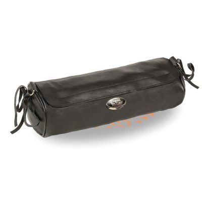 Milwaukee Leather SH504 Black Soft Leather Extra Long Motorcycle Tool Pouch - One Size