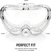 Neiko Pro 53875B Clear Protective Lab Safety Goggles, Chemistry Lab Goggles, Scientific, Construction Goggles, Contractor, Woodworking, Anti-Fog and Splash, Includes Indirect Vent for Men and Women view 3