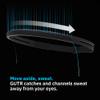 GUTR Flex Sweatband - Lightweight Performance Headband for Cycling, Sports, Gym, Work - Frost / Clear White view 2