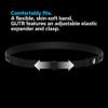 GUTR Flex Sweatband - Lightweight Performance Headband for Cycling, Sports, Gym, Work - Frost / Clear White view 4