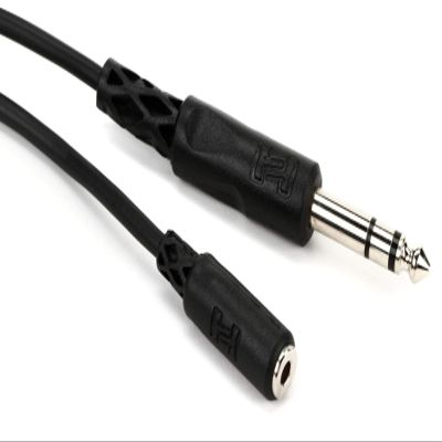 Hosa MHE-325 Headphone Adaptor Cable, 3.5 mm TRS to 1/4 Inch TRS, 25 Feet