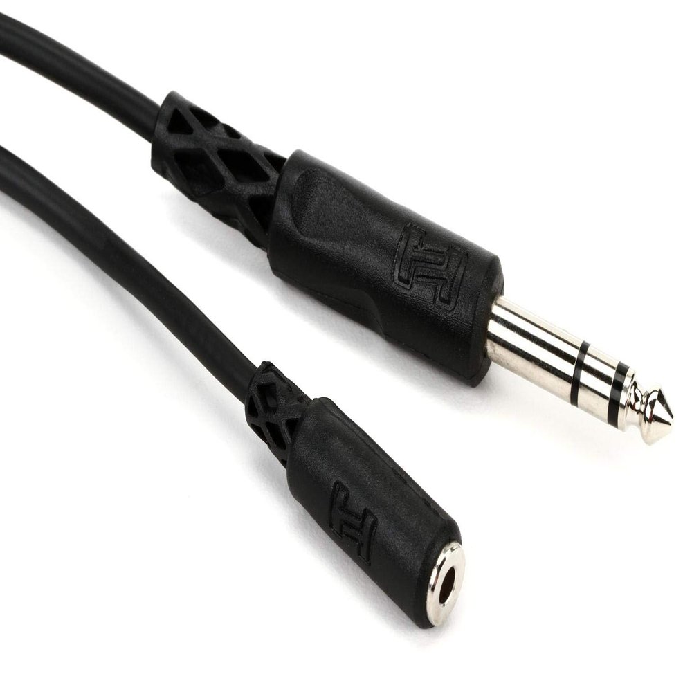 Hosa MHE-325 Headphone Adaptor Cable, 3.5 mm TRS to 1/4 Inch TRS, 25 Feet