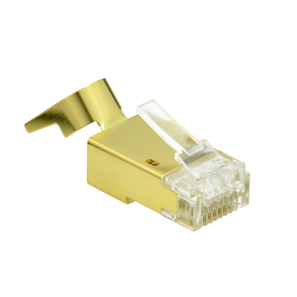 Mediabridge Cat7 Connector (Gold Shielded) - RJ45 Plug for Cat7 Ethernet Cable - 8P8C 50UM - 30 Pack (Part# 51P-C7-30PK)