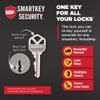 Kwikset Juno Entry Door Knob with Lock and Key, Secure Keyed Handle Exterior, Front Entrance and Bedroom, Satin Nickel, Pick Resistant SmartKey Rekey Security and Microban, 2 view 4