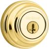 Kwikset 985 Double Cylinder Deadbolt featuring SmartKey in Polished Brass view 1