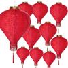 14" (Set of 10) Red Good Fortune (Fu) Oriental Chinese Japanese Red Fu Paper Lantern Festival Decoration For Wedding, New Year, Chinese Spring Festival, Celebration Party Decor ~ We Pay Your Sales Tax view 1