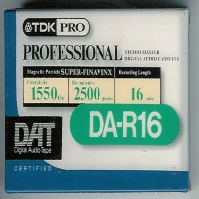 TDK Pro Professional Studio Master Digital Audio Cassette DAT DA-R16