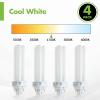 KOR 13W Double Tube CFL Light Bulbs, G24Q-1 4-Pin, 4100K Cool White, 4 Pack view 3