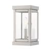 Livex Lighting 20701-91 Hopewell 1 Light Outdoor Wall Lantern, Brushed Nickel view 1