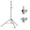 NEEWER 102"/2.6m Stainless Steel Light Stand, Spring Cushioned Heavy Duty Photography Tripod Stand with 1/4 to 3/8 Universal Screw Adapter for Strobe, LED Video Light, Ring Light, Monolight, Softbox view 1