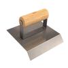 Bon Tool 12-864 6-Inch by 6-Inch Stainless Steel Concrete Chamfer Tool with 45-Degree Radius Wood Handle view 1