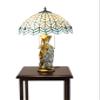 FixtureDisplays Tiffany Style Peacock Desktop Lamp 16-Inch Shade15720 view 1