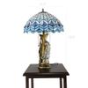 FixtureDisplays Tiffany Style Peacock Desktop Lamp 16-Inch Shade15720 view 3