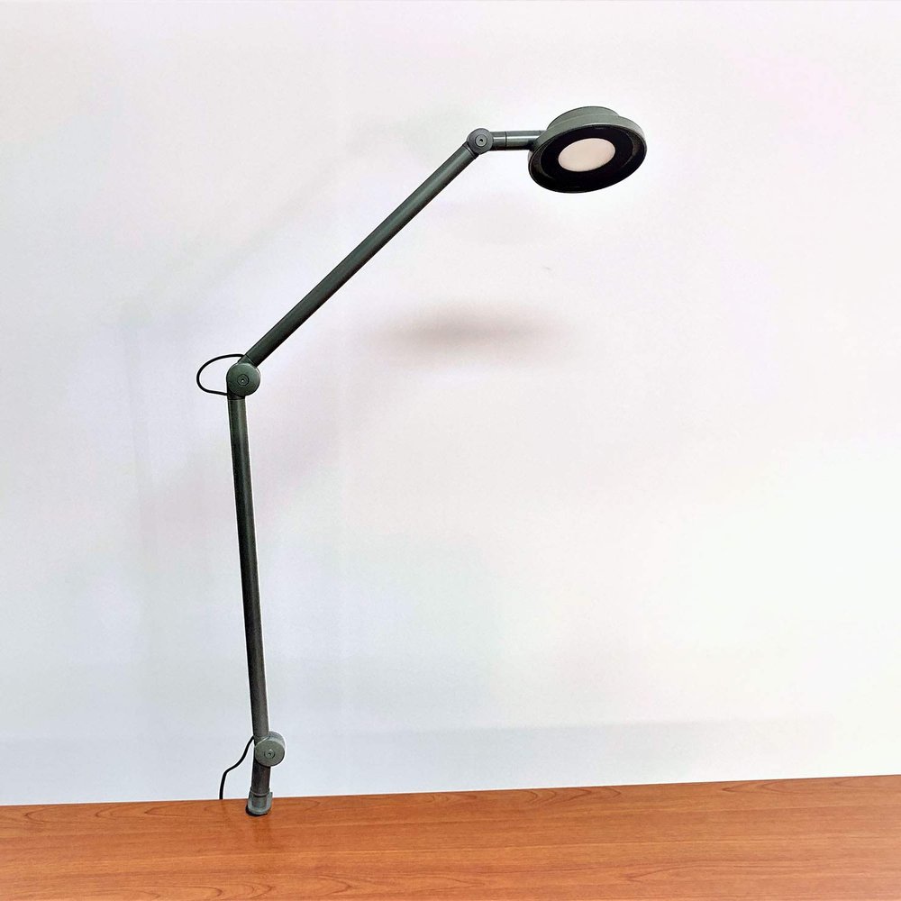 Wood Technology ZTRA LED Architect Desk Lamp with Adjustable Clamp and Dimmer, Iron Gray