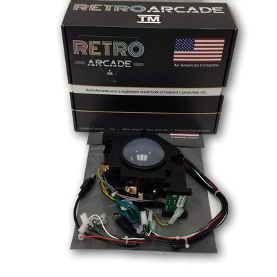 RetroArcade.us 3 inch Arcade Game LED Color Changing trackball with USB and PS2
