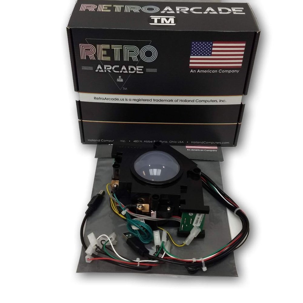 RetroArcade.us 3 inch Arcade Game LED Color Changing trackball with USB and PS2