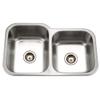 Houzer MC-3210SR-1 Medallion 32 Inch Stainless Steel Kitchen Sink, Undermount, Cabinet Compatibility, 70/30 Double Bowl Kitchen Sink, Small Bowl Right, Satin Finish view 1