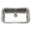 HOUZER MGS-3018-1 Medallion Gourmet Series Undermount Stainless Steel Kitchen Sink, Easy Installation, Large Single Bowl, Satin Finish, Strainer Included view 1