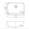 HOUZER MGS-3018-1 Medallion Gourmet Series Undermount Stainless Steel Kitchen Sink, Easy Installation, Large Single Bowl, Satin Finish, Strainer Included view 2