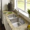 Houzer Medallion Designer Stainless Steel Kitchen Sink: 32 Inch Undermount 70/30 Double Small Left Bowl Sink with Strainers & Colander, Durable & Versatile, Essential for Home & Apartment: MC-3210SL-1 view 2