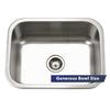 Houzer MS-2309-1 Medallion 23 Inch Classic Series Undermount Stainless Steel Single Bowl Kitchen Sink, Cabinet Compatibility, Strainer Included view 1