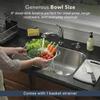 Houzer MS-2309-1 Medallion 23 Inch Classic Series Undermount Stainless Steel Single Bowl Kitchen Sink, Cabinet Compatibility, Strainer Included view 4