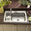 Houzer 33" Stainless Steel Topmount 80/20 Double Bowl Kitchen Sink view 3