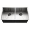 Houzer 33" Stainless Steel Undermount 50/50 Double Bowl Kitchen Sink view 1