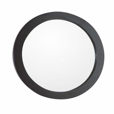 Bellaterra Home 9900-M-ES Round Framed Mirror-Manufactured Wood-Espresso
