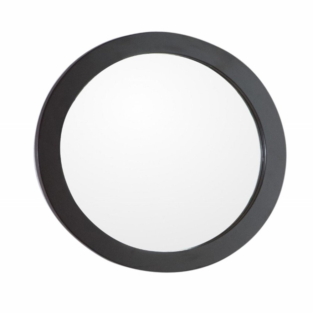 Bellaterra Home 9900-M-ES Round Framed Mirror-Manufactured Wood-Espresso