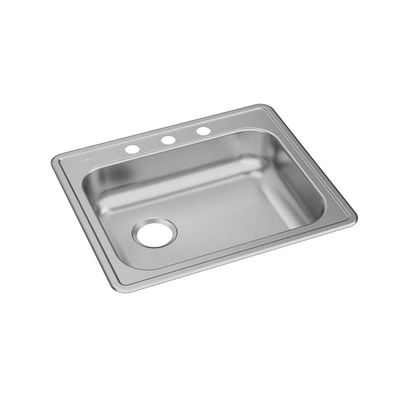 Elkay Dayton GE12521L3 Single Bowl Top Mount Stainless Steel Sink