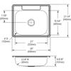 Elkay D125213 Dayton Single Bowl Drop-in Stainless Steel Sink 25 x 21 view 4