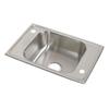Elkay CDKR25172 20 Gauge Stainless Steel 25" x 17" x 6.87" Single Bowl Top Mount Sink 2 Hole view 1